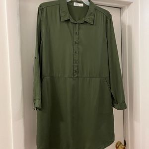 NWT Olive Green Time and Tru Blouse